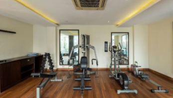 Modern fitness centre with workout equipment